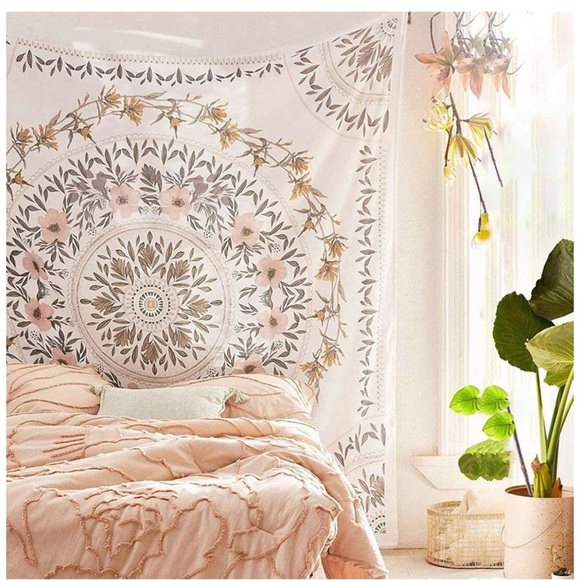 Bohemian/Indie Mandala Floral Pattern Tapestry - Picture 7 of 9